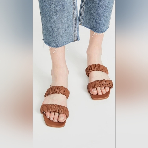 Staud Women's Maya Ruched Slide Sandal Size 39/US 9 - Picture 2 of 16